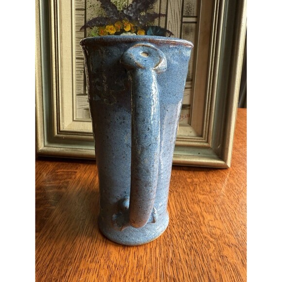 Vintage Stein Pottery Face Mug with computer Signed Jac Genovese 1990 - Picture 3 of 7